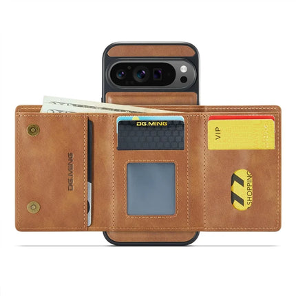 DG.MING M6 Series For Google Pixel 9 Pro XL Case Magnetic Wallet PU+PC+TPU Phone Cover