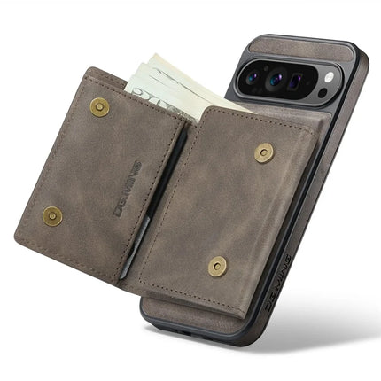DG.MING M6 Series For Google Pixel 9 Pro XL Case Magnetic Wallet PU+PC+TPU Phone Cover