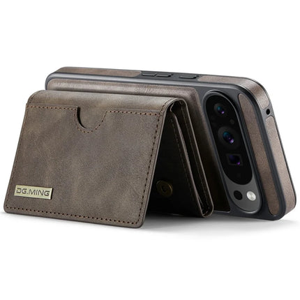 DG.MING M6 Series For Google Pixel 9 Pro XL Case Magnetic Wallet PU+PC+TPU Phone Cover