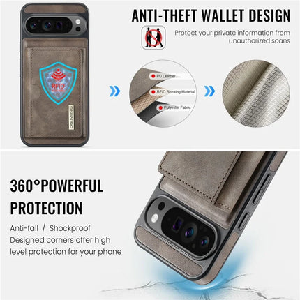 DG.MING M6 Series For Google Pixel 9 Pro XL Case Magnetic Wallet PU+PC+TPU Phone Cover