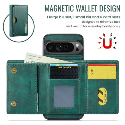 DG.MING M6 Series For Google Pixel 9 Pro XL Case Magnetic Wallet PU+PC+TPU Phone Cover