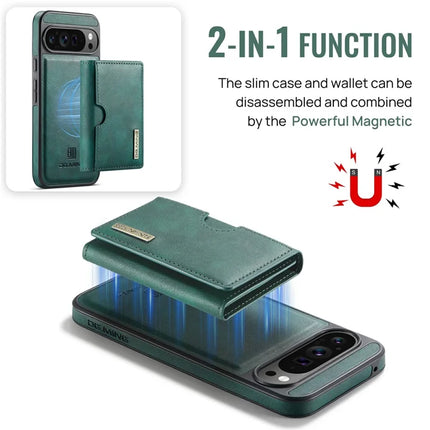 DG.MING M6 Series For Google Pixel 9 Pro XL Case Magnetic Wallet PU+PC+TPU Phone Cover