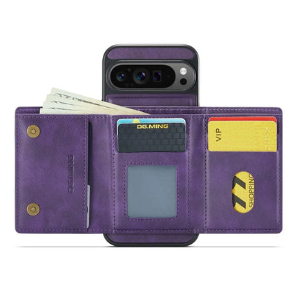 DG.MING M6 Series For Google Pixel 9 Pro XL Case Magnetic Wallet PU+PC+TPU Phone Cover