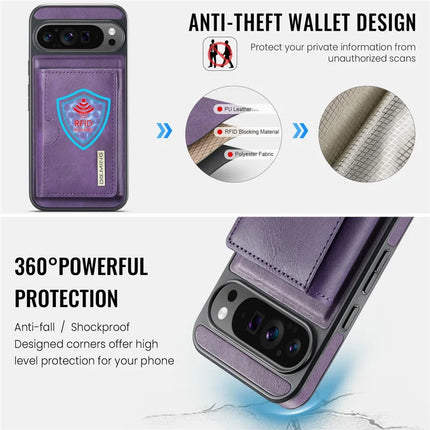 DG.MING M6 Series For Google Pixel 9 Pro XL Case Magnetic Wallet PU+PC+TPU Phone Cover