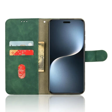 For Honor Magic7 Pro 5G Leather Case Skin-Feel Anti-Drop Wallet Flip Phone Cover