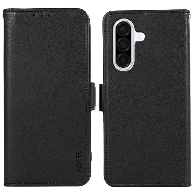 ABEEL For Samsung Galaxy A36 5G Case Leather Phone Cover with RFID Blocking Wallet - Black