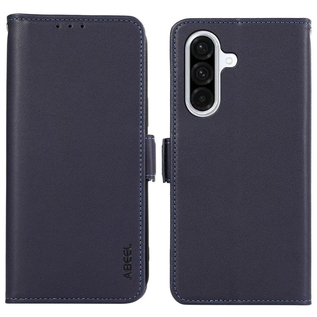 ABEEL For Samsung Galaxy A36 5G Case Leather Phone Cover with RFID Blocking Wallet - Blue