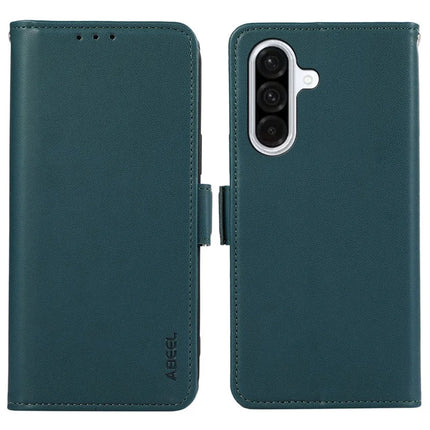 ABEEL For Samsung Galaxy A36 5G Case Leather Phone Cover with RFID Blocking Wallet - Green