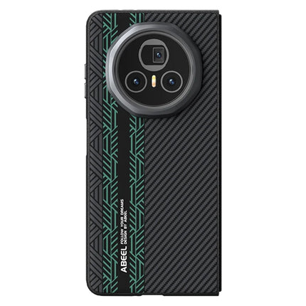 ABEEL For Honor Magic V3 5G Case PC + TPU + Aluminum Alloy + PU Leather Phone Cover Compatible with MagSafe - Texture 2