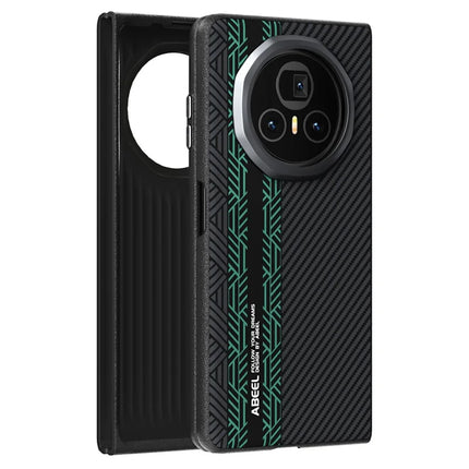 ABEEL For Honor Magic V3 5G Case PC + TPU + Aluminum Alloy + PU Leather Phone Cover Compatible with MagSafe