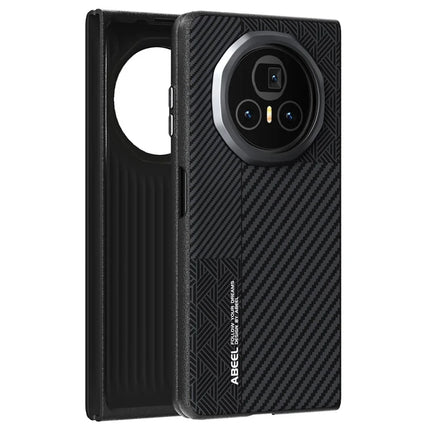 ABEEL For Honor Magic V3 5G Case PC + TPU + Aluminum Alloy + PU Leather Phone Cover Compatible with MagSafe