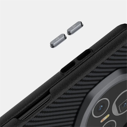 ABEEL For Honor Magic V3 5G Case PC + TPU + Aluminum Alloy + PU Leather Phone Cover Compatible with MagSafe