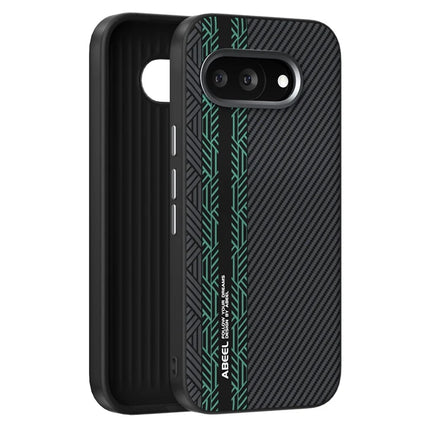 ABEEL For Google Pixel 9a Case PC + TPU + Aluminum Alloy + PU Leather Phone Cover Compatible with MagSafe