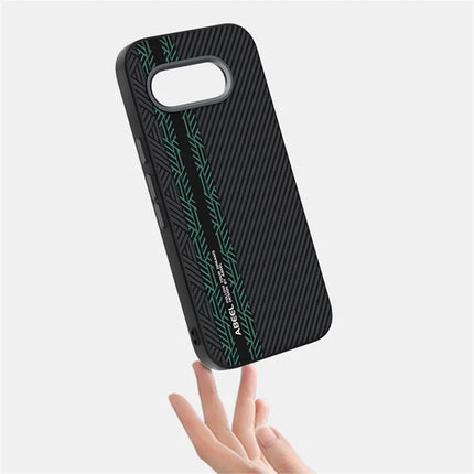 ABEEL For Google Pixel 9a Case PC + TPU + Aluminum Alloy + PU Leather Phone Cover Compatible with MagSafe