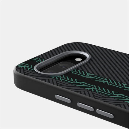 ABEEL For Google Pixel 9a Case PC + TPU + Aluminum Alloy + PU Leather Phone Cover Compatible with MagSafe