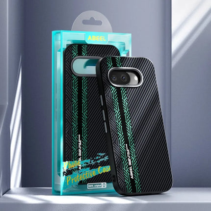 ABEEL For Google Pixel 9a Case PC + TPU + Aluminum Alloy + PU Leather Phone Cover Compatible with MagSafe