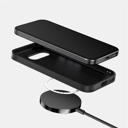ABEEL For Google Pixel 9a Case PC + TPU + Aluminum Alloy + PU Leather Phone Cover Compatible with MagSafe