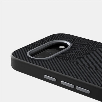 ABEEL For Google Pixel 9a Case PC + TPU + Aluminum Alloy + PU Leather Phone Cover Compatible with MagSafe