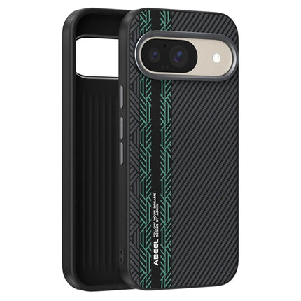 ABEEL For Google Pixel 9 / Pixel 9 Pro Case PC + TPU + Aluminum Alloy + PU Leather Phone Cover Compatible with MagSafe