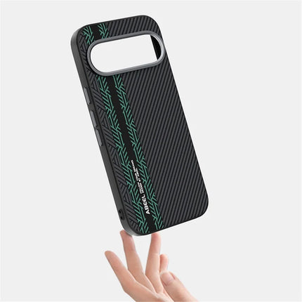 ABEEL For Google Pixel 9 / Pixel 9 Pro Case PC + TPU + Aluminum Alloy + PU Leather Phone Cover Compatible with MagSafe