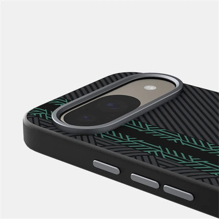 ABEEL For Google Pixel 9 / Pixel 9 Pro Case PC + TPU + Aluminum Alloy + PU Leather Phone Cover Compatible with MagSafe