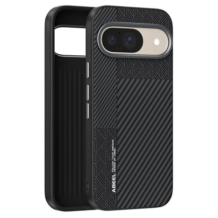 ABEEL For Google Pixel 9 / Pixel 9 Pro Case PC + TPU + Aluminum Alloy + PU Leather Phone Cover Compatible with MagSafe