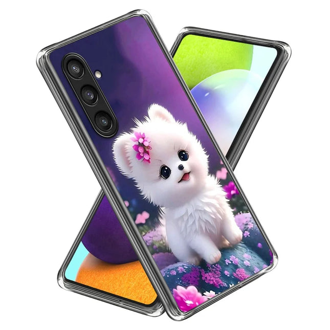 For Samsung Galaxy A26 5G Case Pattern Printed Shockproof TPU Phone Cover - White Puppy