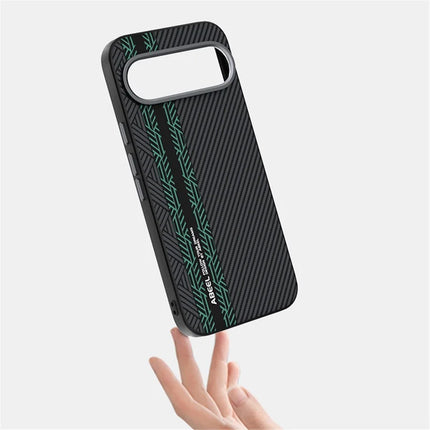 ABEEL For Google Pixel 9 Pro XL Case PC + TPU + Aluminum Alloy + PU Leather Phone Cover Compatible with MagSafe