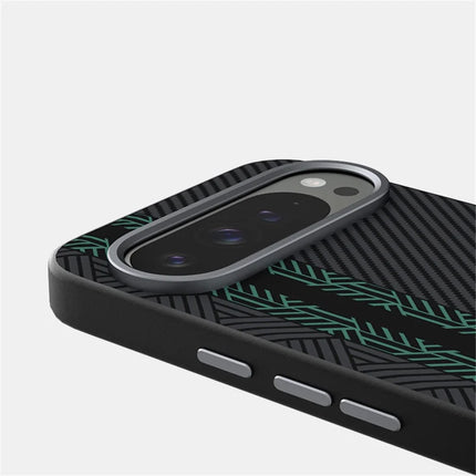 ABEEL For Google Pixel 9 Pro XL Case PC + TPU + Aluminum Alloy + PU Leather Phone Cover Compatible with MagSafe