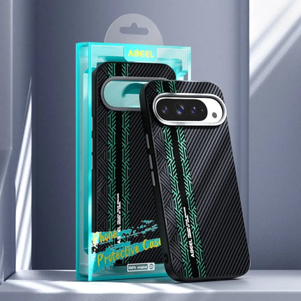 ABEEL For Google Pixel 9 Pro XL Case PC + TPU + Aluminum Alloy + PU Leather Phone Cover Compatible with MagSafe