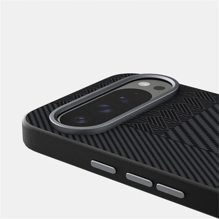 ABEEL For Google Pixel 9 Pro XL Case PC + TPU + Aluminum Alloy + PU Leather Phone Cover Compatible with MagSafe