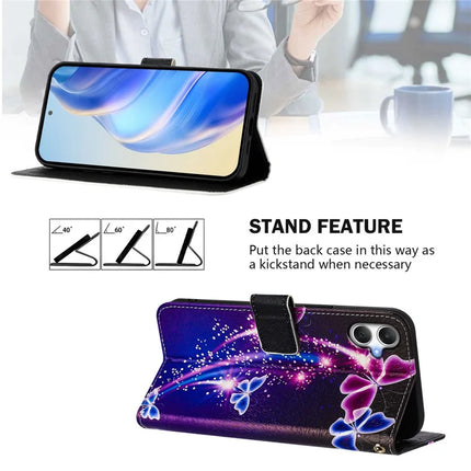 For Samsung Galaxy A05 4G Case Pattern Printing Wallet Phone Cover with Strap