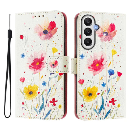 For Samsung Galaxy A34 5G Case Pattern Printing Wallet Phone Cover with Strap