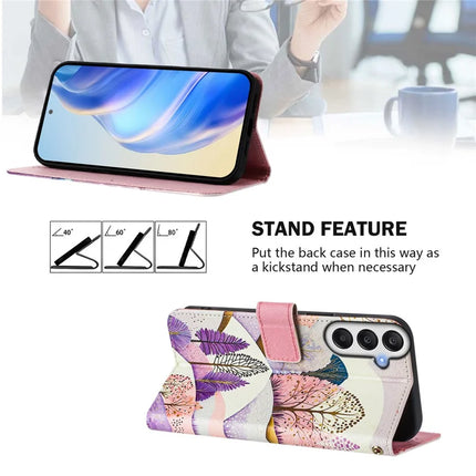 For Samsung Galaxy A55 5G Case Pattern Printing Wallet Phone Cover with Strap