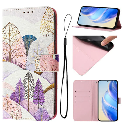 For Samsung Galaxy A55 5G Case Pattern Printing Wallet Phone Cover with Strap