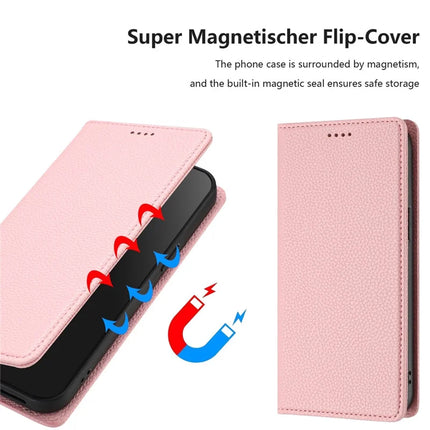For Samsung Galaxy A06 Wallet Case RFID Blocking Litchi Texture Leather Mobile Cover