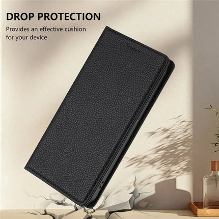 For Samsung Galaxy A06 Wallet Case RFID Blocking Litchi Texture Leather Mobile Cover