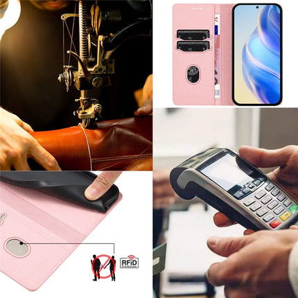 For Samsung Galaxy A05 4G Wallet Case RFID Blocking Litchi Texture Leather Mobile Cover