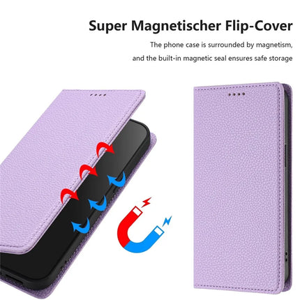 For Samsung Galaxy A05 4G Wallet Case RFID Blocking Litchi Texture Leather Mobile Cover