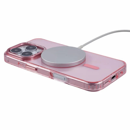 For iPhone 16 Pro Max Case Compatible with MagSafe TPU+PC Phone Back Cover Rhinestone Decor