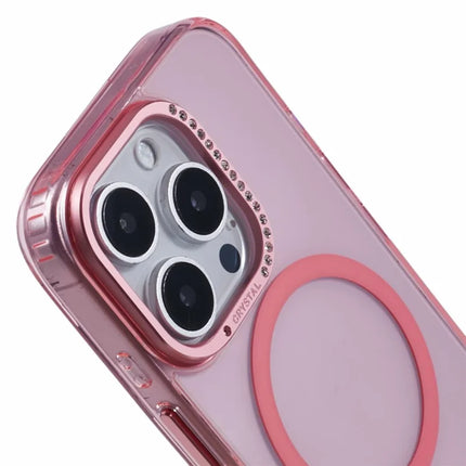 For iPhone 16 Pro Max Case Compatible with MagSafe TPU+PC Phone Back Cover Rhinestone Decor