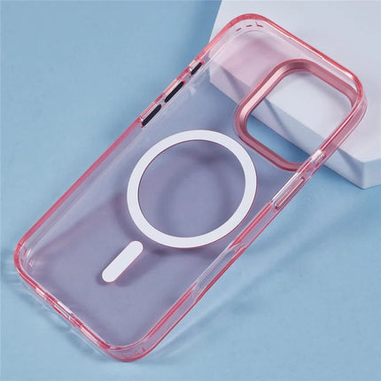 For iPhone 16 Pro Max Case Compatible with MagSafe TPU+PC Phone Back Cover Rhinestone Decor