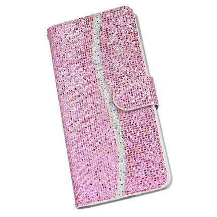 For Samsung Galaxy S23 FE Case PU Leather Wallet Card Slots Glitter Phone Cover