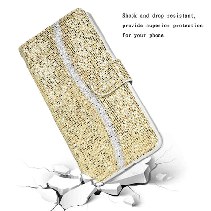 For Samsung Galaxy A16 5G / A16 4G Case PU Leather Wallet Card Slots Glitter Phone Cover
