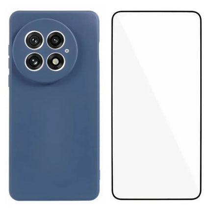 WANLONFENG RB2 Series for OnePlus 13 Case Soft TPU Phone Cover with Screen Protector - Lavender Grey
