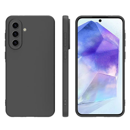 WANLONFENG MS Series for Samsung Galaxy A56 5G TPU Case Matte Back Cover with Tempered Glass
