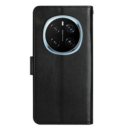 For Honor Magic7 Pro 5G Case PU Leather Phone Wallet Cover with Strap