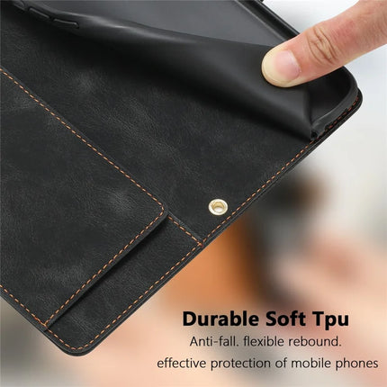 For Samsung Galaxy S23 Case Tulip Leather Phone Cover with 5 Card Slots Wallet