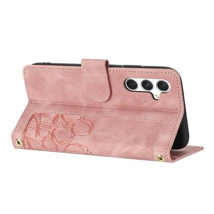 For Samsung Galaxy S23 FE Case Tulip Leather Phone Cover with 5 Card Slots Wallet