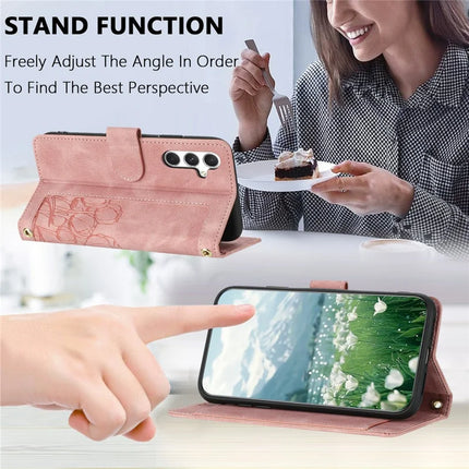 For Samsung Galaxy S23 FE Case Tulip Leather Phone Cover with 5 Card Slots Wallet
